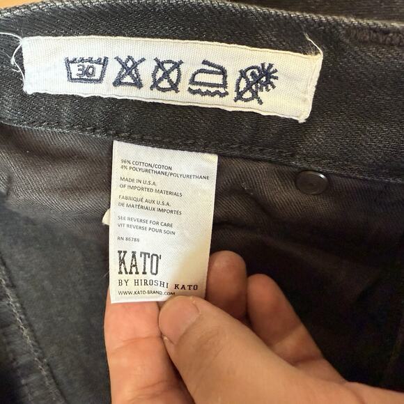 Kato Selvedge Needle Skinny Jeans 29 Black Hiroshi Streeatwear Japan Denim - Picture 8 of 11